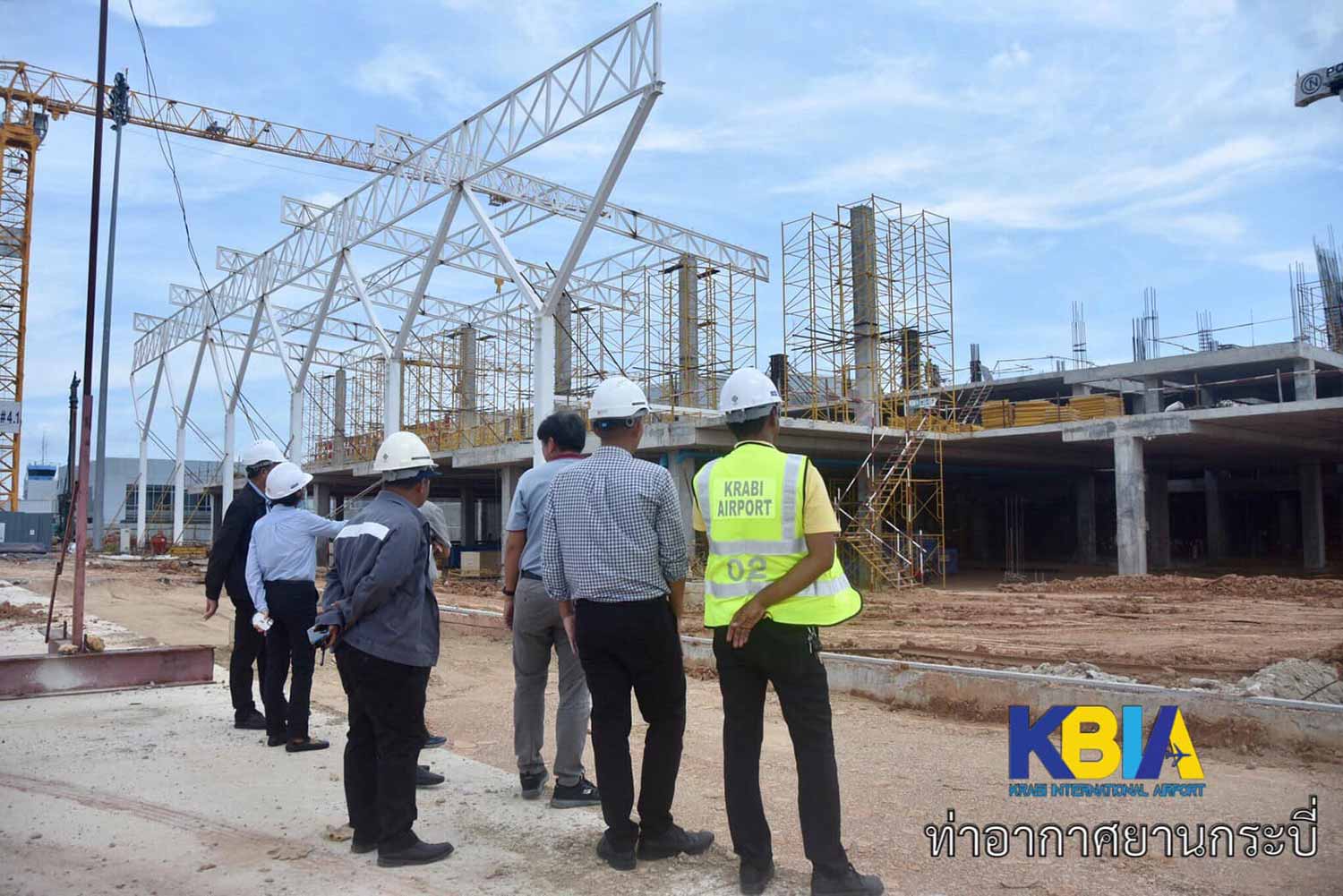 Krabi airport during expansion construction work in 2020. (Photo: Krabi Airport)