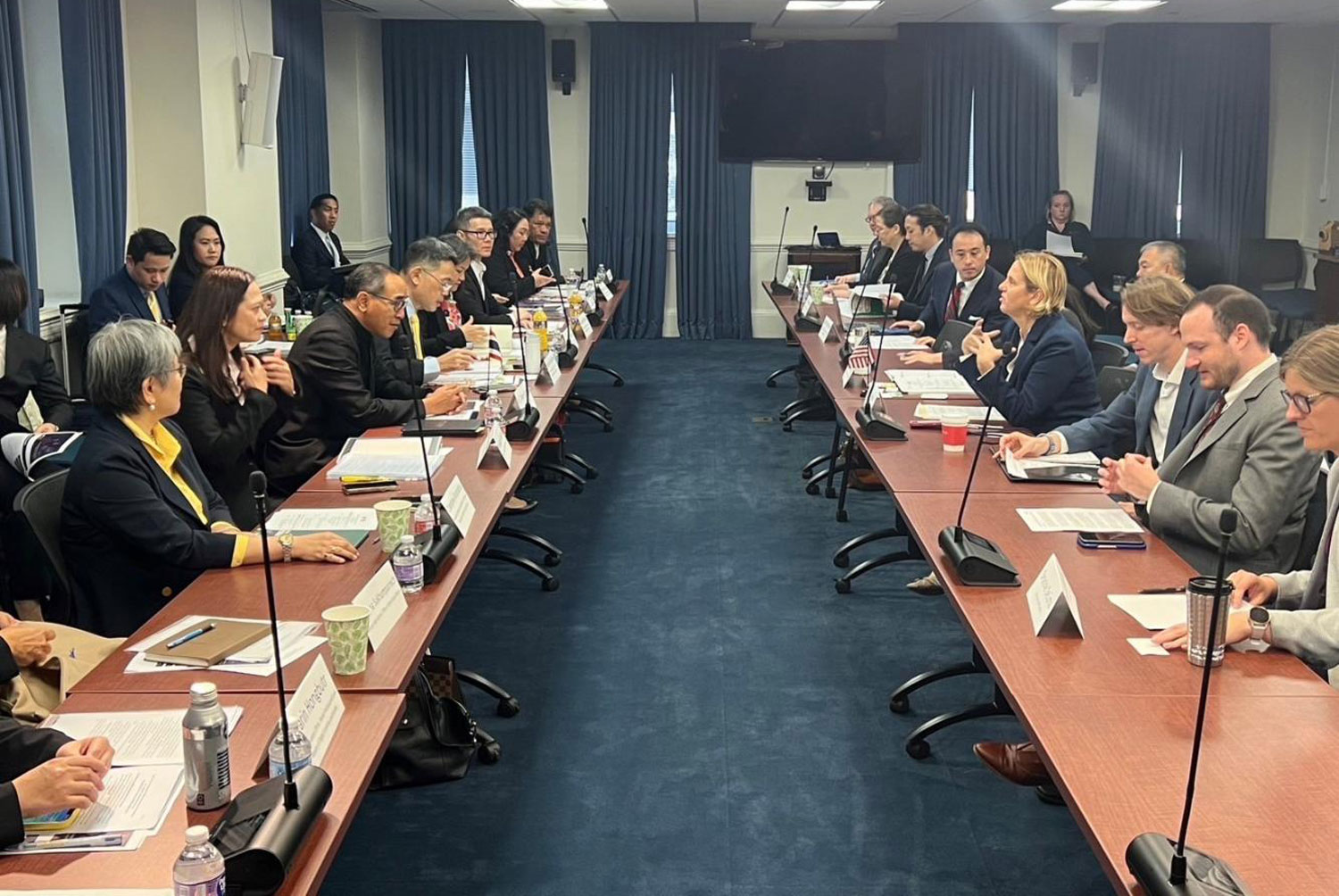 The meeting between Thailand and US trade representatives was held at the Office of the USTR in Washington on Sept 6.