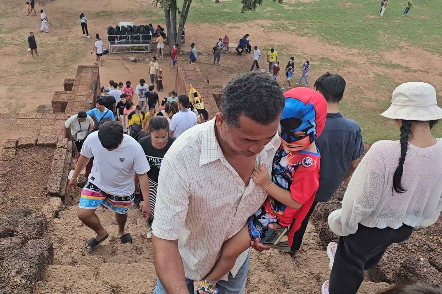 People visit Si Thep Historical Park. (Photo: Soonthorn Kongwarakhom)