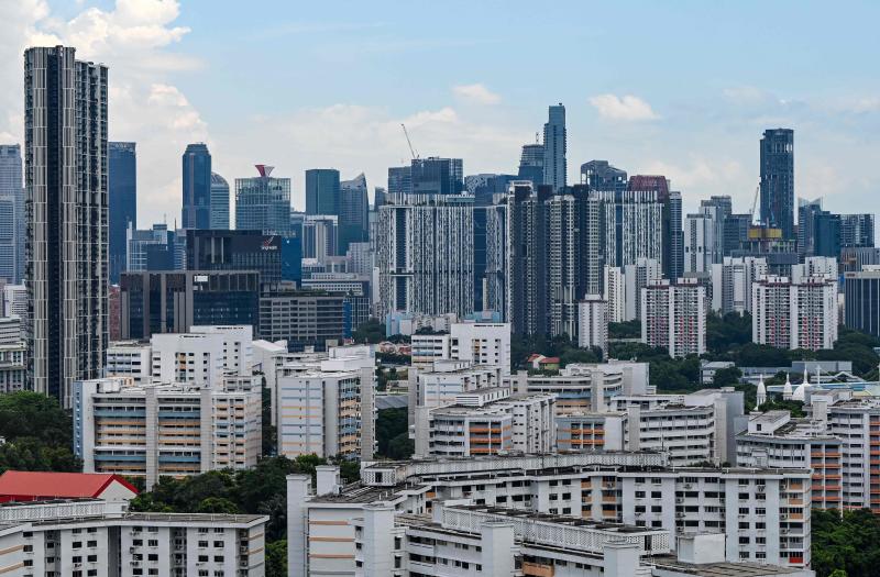 A view shows the skyline of buildings seen from Mont Faber hill in Singapore on Oct 25, 2023. (Photo: AFP)