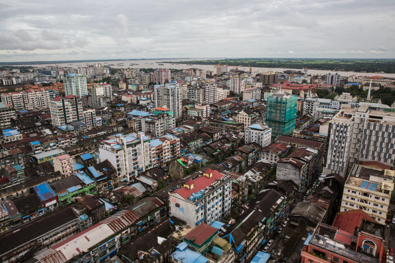 Commercial and residential buildings stand in Yangon, Myanmar. (Photo: Bloomberg)