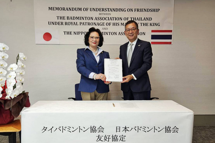 Thailand, Japan Badminton Associations sign collaboration MOU