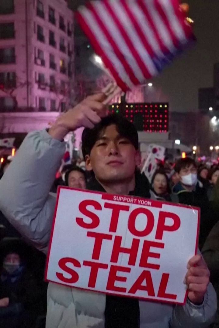 Young conservative man rallies to support South Korea’s Yoon