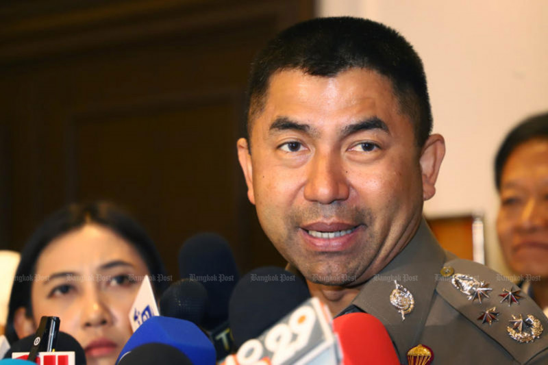 Surachate “Big Joke” Hakparn, was removed from the police force last year pending further disciplinary procedures. The recommendation made on Friday to fire him now needs to be approved by the national police chief. (Bangkok Post file photo)