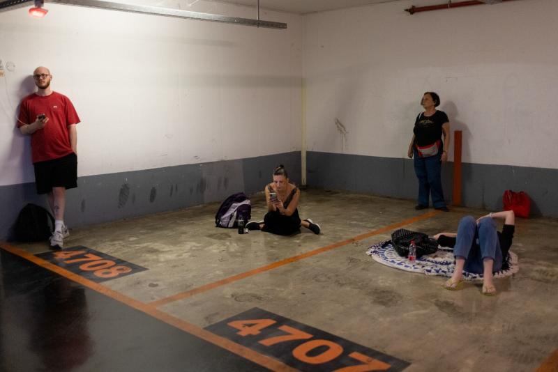 Residents take shelter during an Iranian ballistic missile attack in Tel Aviv, Israel, on Friday. (Photo: Bloomberg)