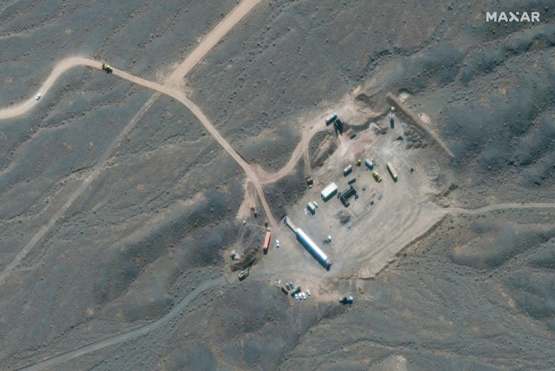A satellite image shows the Natanz nuclear facility in Isfahan, about 225km south of the Iranian capital Tehran. Preliminary assessments by UN atomic energy inspectors indicate Israeli strikes did considerable damage to above-ground infrastructure but that the main enrichment facilities, located deep underground, were not damaged. (Photo: Maxar Technologies via Reuters)