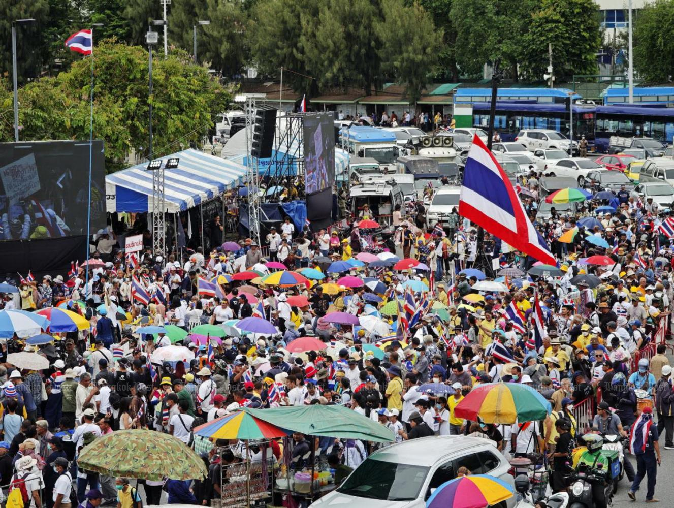 Protesters demand Thai PM’s ouster over leaked call