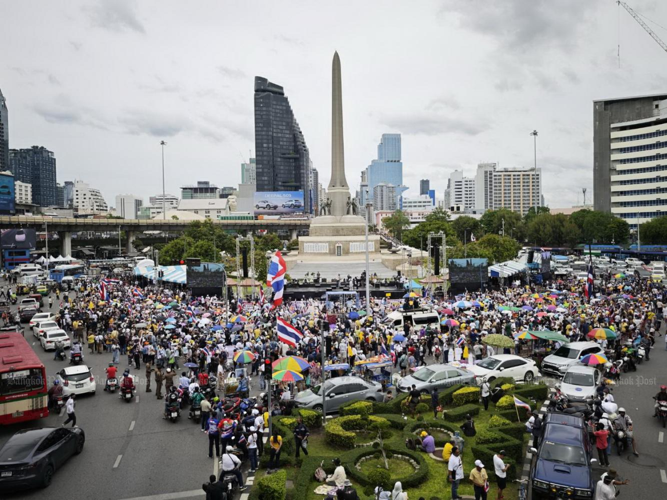 Protesters demand Thai PM’s ouster over leaked call