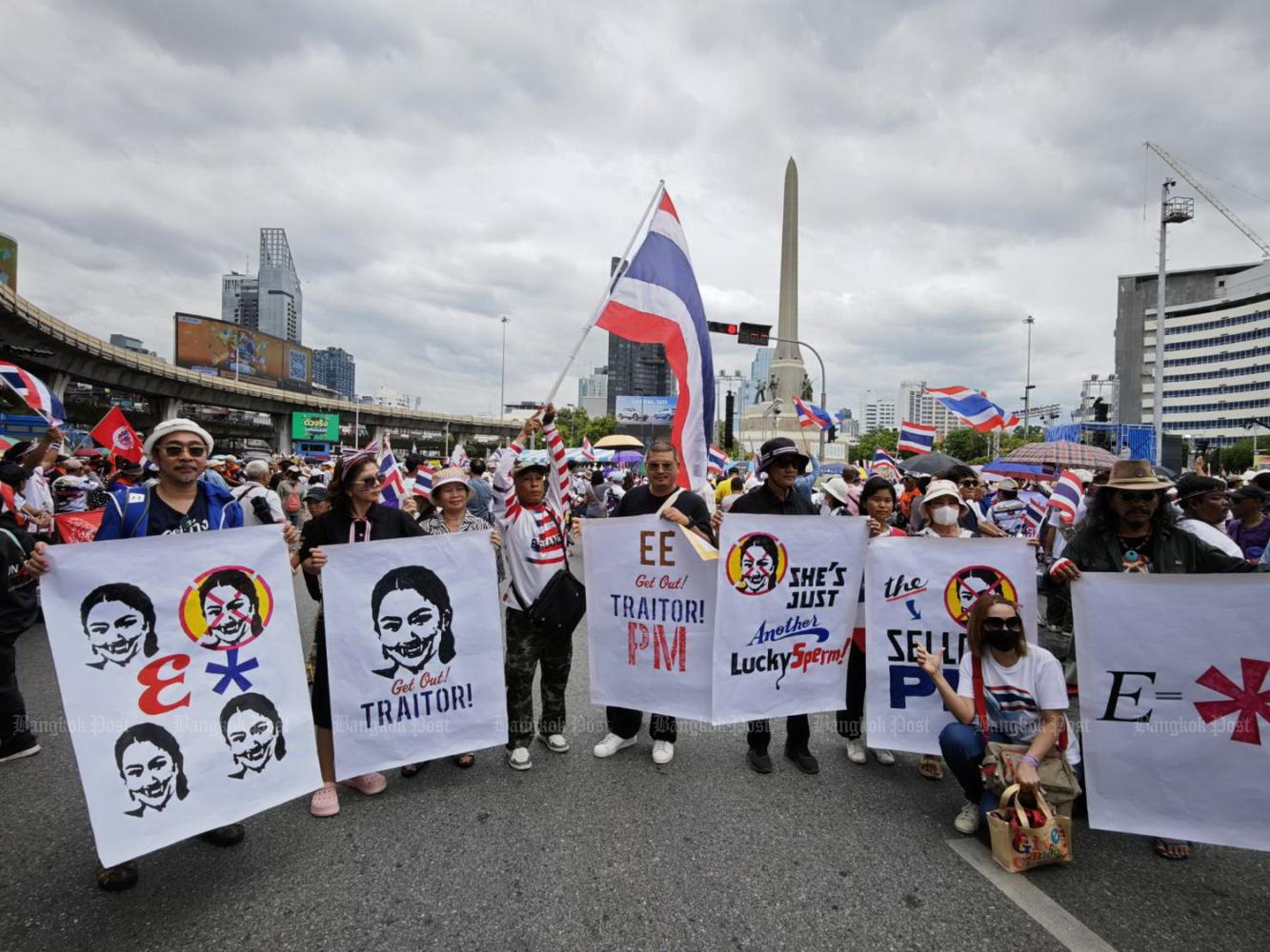 Protesters demand Thai PM’s ouster over leaked call