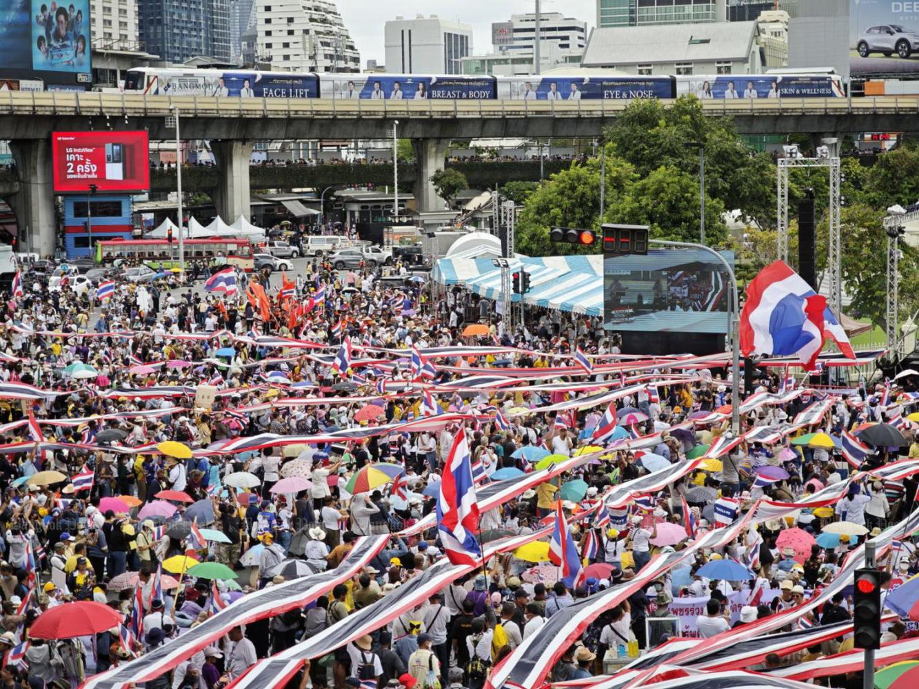 Protesters demand Thai PM’s ouster over leaked call