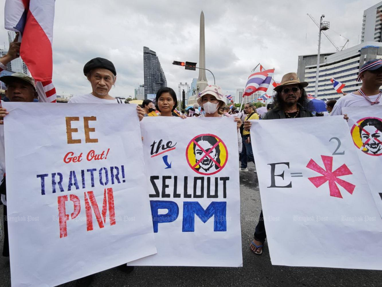 Protesters demand Thai PM’s ouster over leaked call