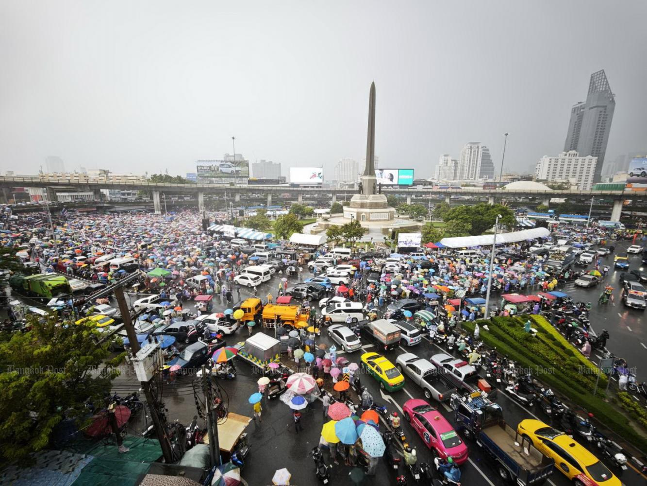 Protesters demand Thai PM’s ouster over leaked call