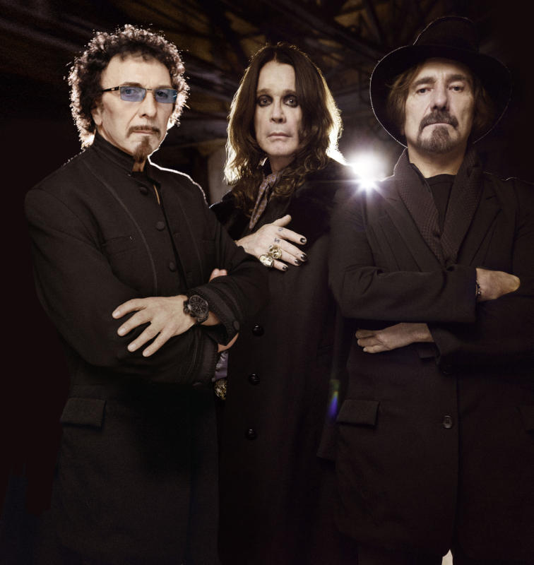 From left: Guitarist Tommy Iommi, vocalist Ozzy Osbourne and bassist Geezer Butler of Black Sabbath.  (File photo)