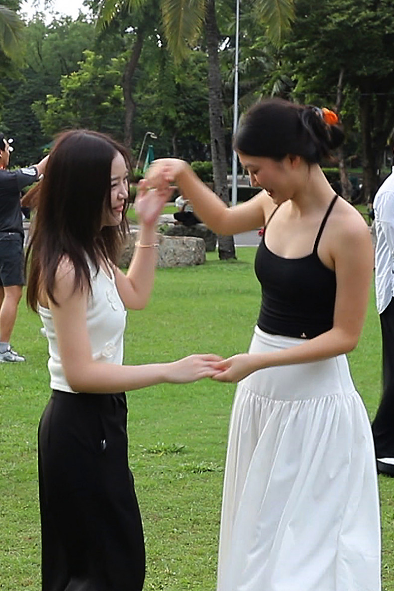 Bangkok's Lumpini Park transforms into dance floor