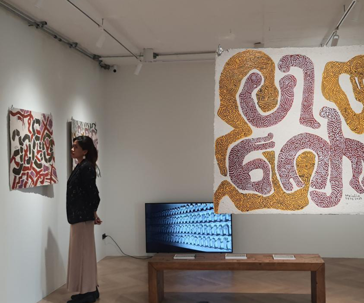 Myanmar artist shares works of resistance