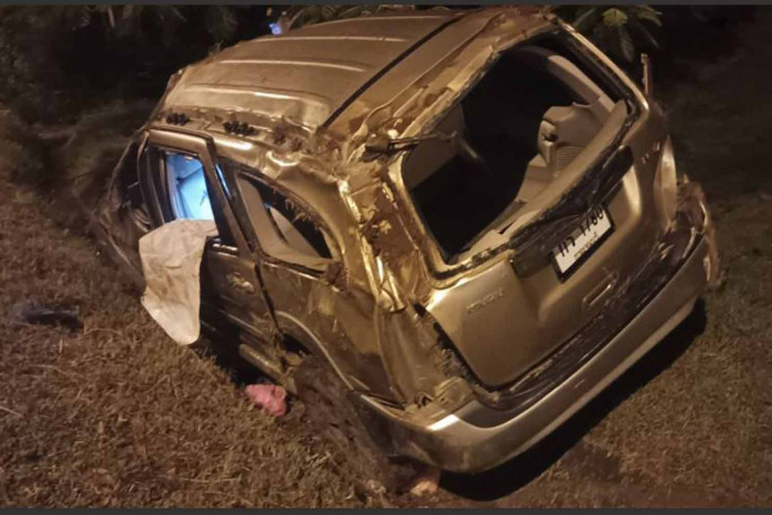 28 illegal Myanmar migrants survive vehicle plunge in Kanchanaburi
