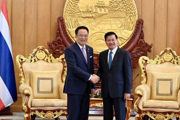 Anutin arrives in Laos on first trip as PM