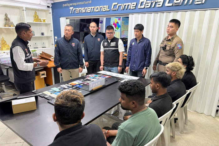 Bangkok Post - Five Indians held in Pattaya online gambling raid