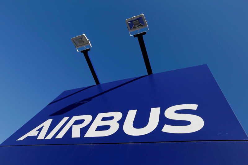 The Airbus logo pictured at the company's headquarters in Blagnac near Toulouse, France, March 20, 2019. (Photo: Reuters)