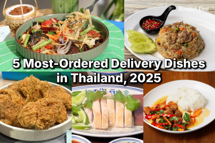 Five most-ordered delivery dishes in Thailand in 2025