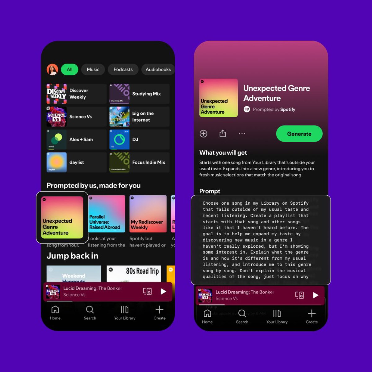 Bangkok Post - Spotify launches AI-powered Prompted Playlist feature