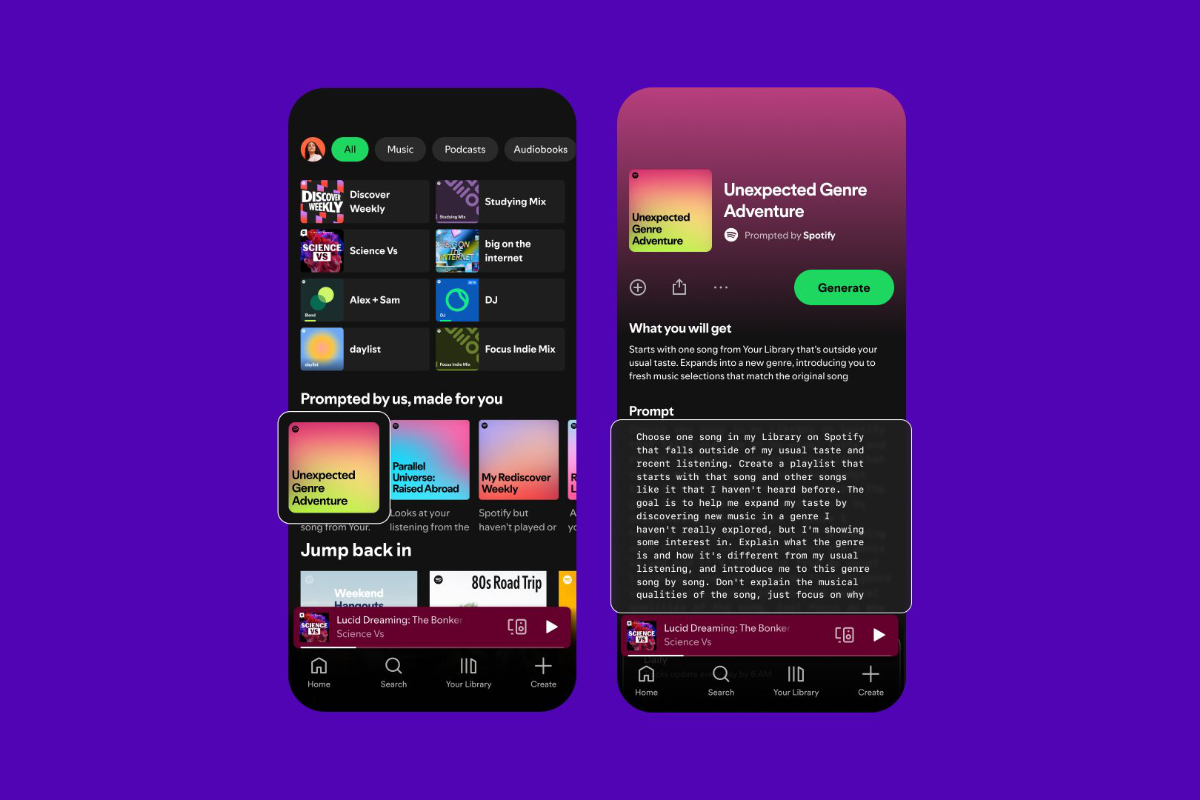 Spotify launches AI-powered Prompted Playlist feature