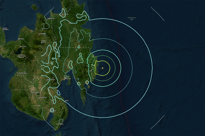 Magnitude 6.7 earthquake strikes near Baculin, Philippines