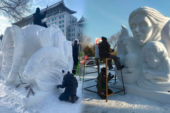 Four Thai snow sculpture teams triumph in China