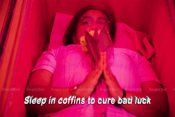 Can sleeping in coffins banish bad luck and negative energy?
