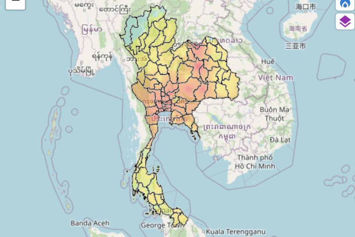 Unsafe levels of smog in 59 provinces, red levels in Greater Bangkok