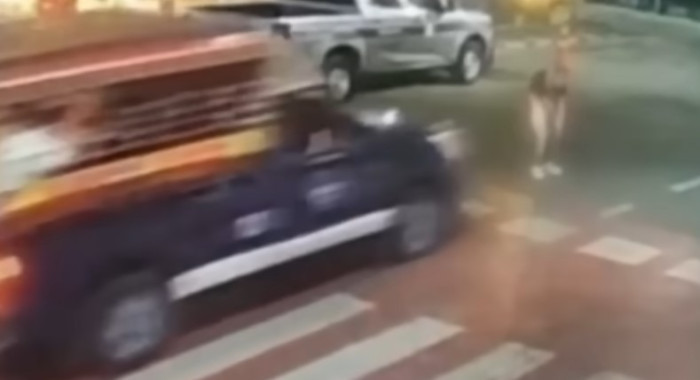 94-year-old struck by songthaew outside Pattaya police station