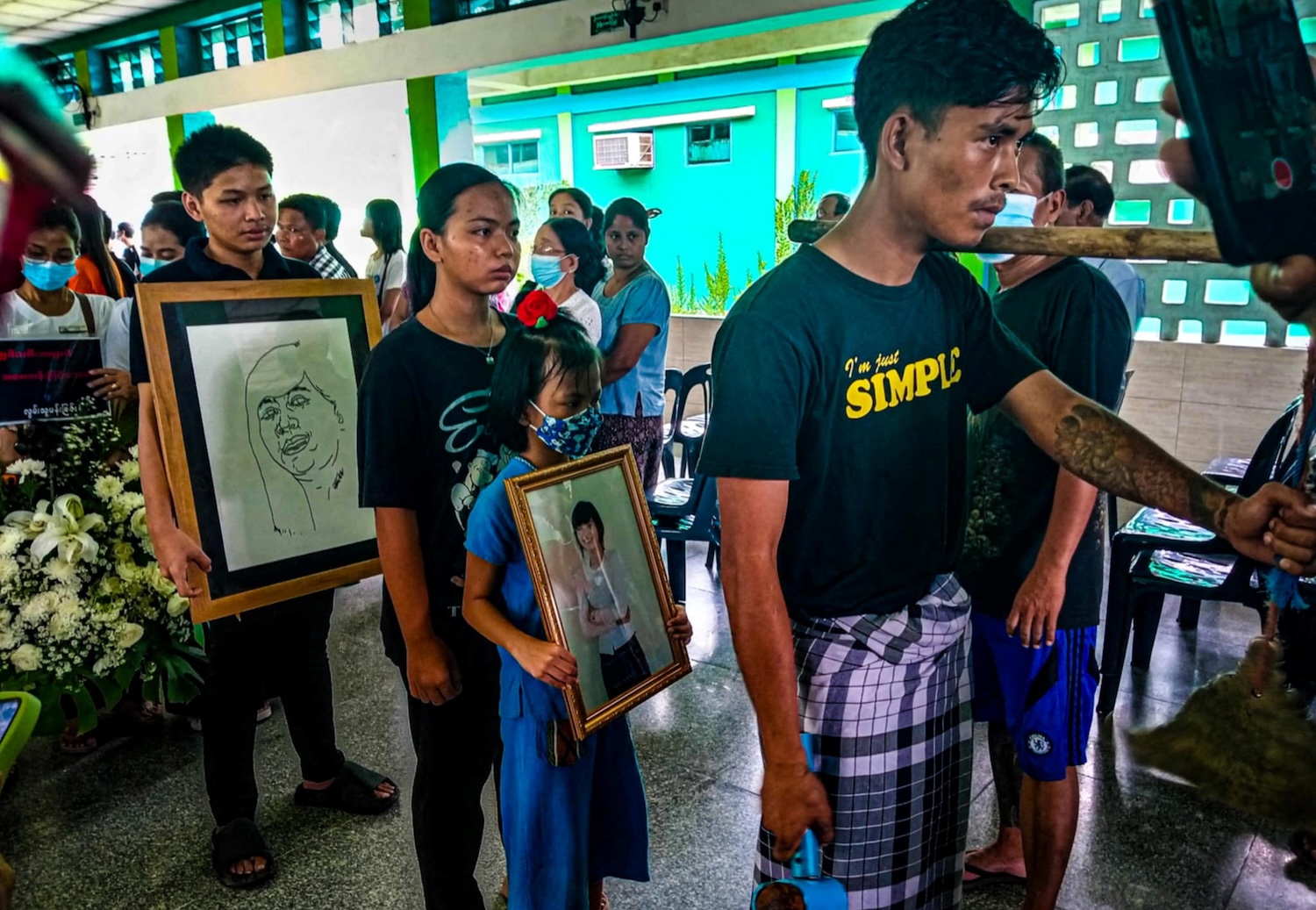 People attend the funeral of Wutt Yee Aung, a student protester who died in prison at age 25 in July 2025, in an undisclosed location in Myanmar, on July 22, 2025. (Photo: Dagon University Students Union via Reuters)