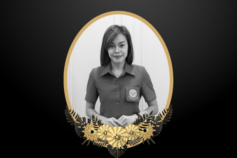 A farewell image of Sarinya "Kru Por" Tayot posted on Jan 28 by Sankamphaeng School in Chiang Mai, where she worked as an English-language teacher.