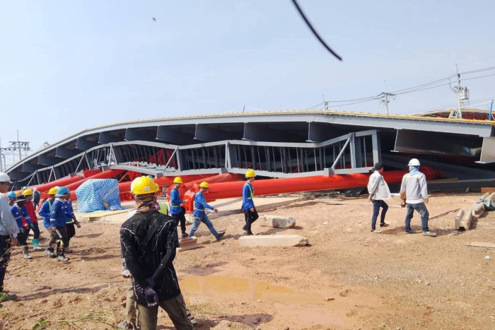 Workers hospitalised after building collapses at training centre