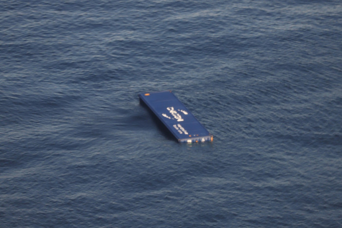 Public warned of stray hazardous containers after cargo ship sinking in Phuket