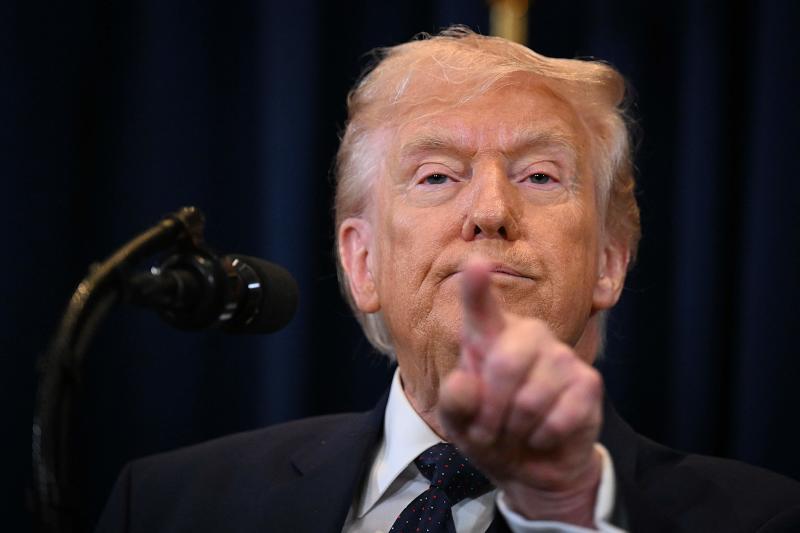 US President Donald Trump speaks to reporters during a news conference at Trump National Doral Miami on March 9, 2026 in Doral, Florida. (Photo: AFP)