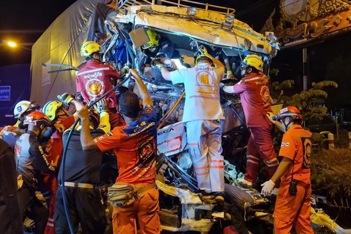 Bangkok Post - Two drivers, many pigs killed in multi-truck crash