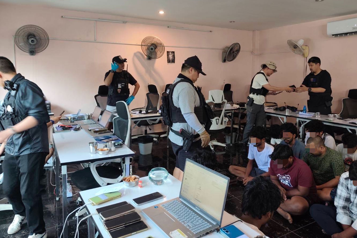 Bangkok Post - 25 Indians held in Pattaya online gambling raid
