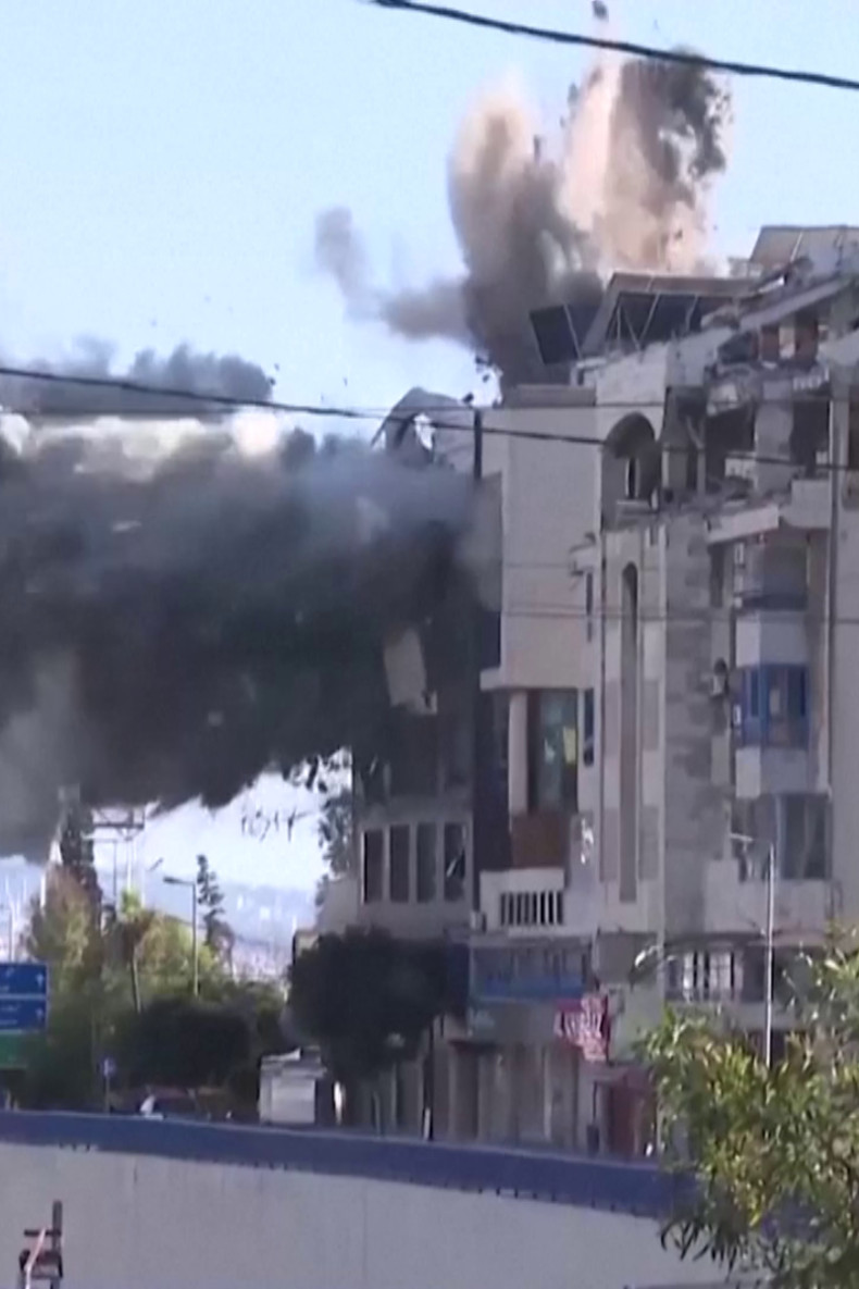 Large blast hits building in Beirut's southern suburbs