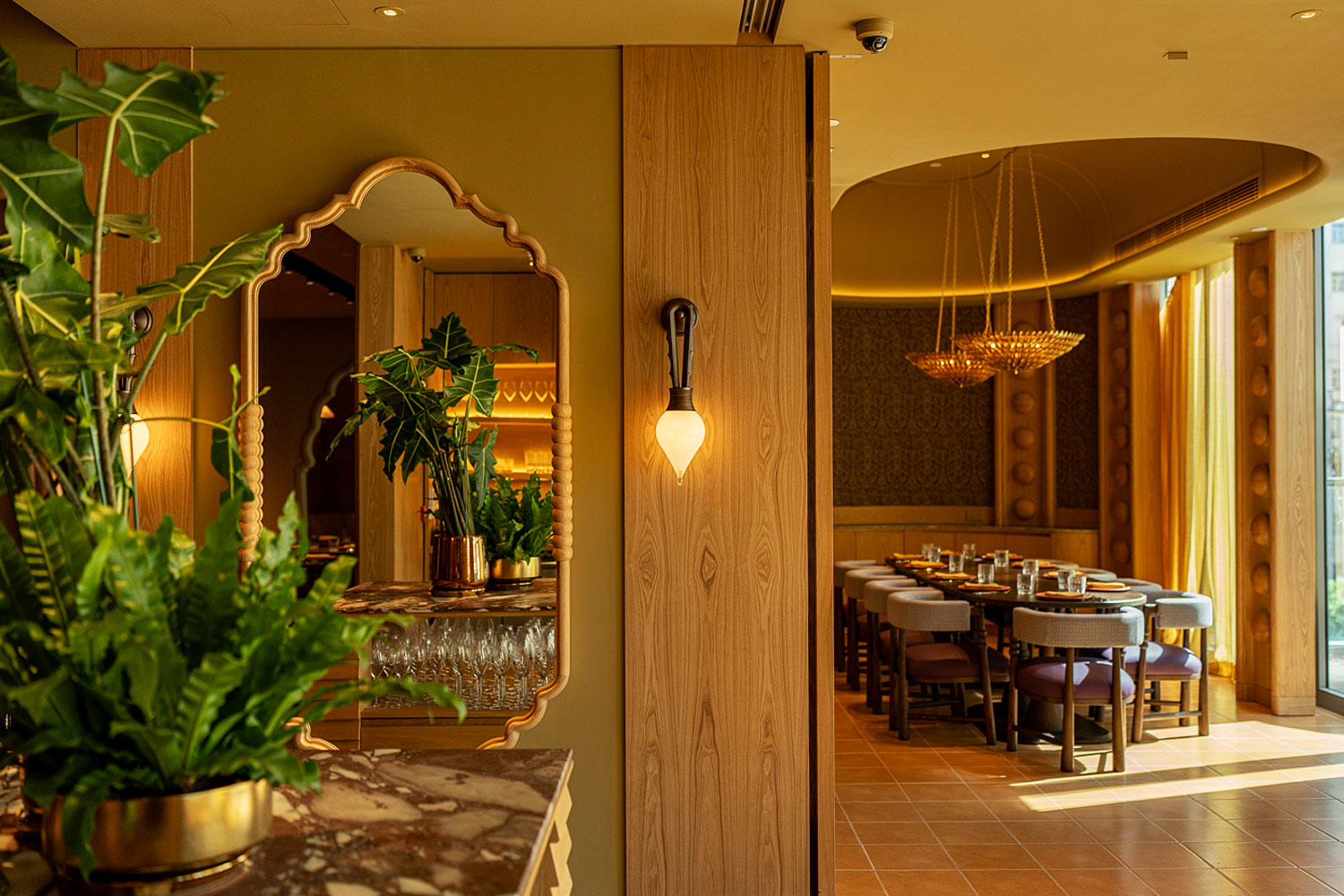 Inside Leela in Hong Kong.