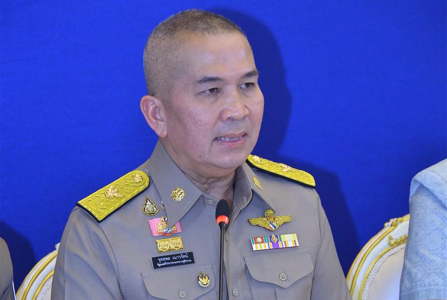 Justice Minister Pol Lt Gen Rutthaphon Naowarat said checks of six oil depots in Surat Thani found 57 million litres of fuel that could not be accounted for. (Photo: Ministry of Justice)