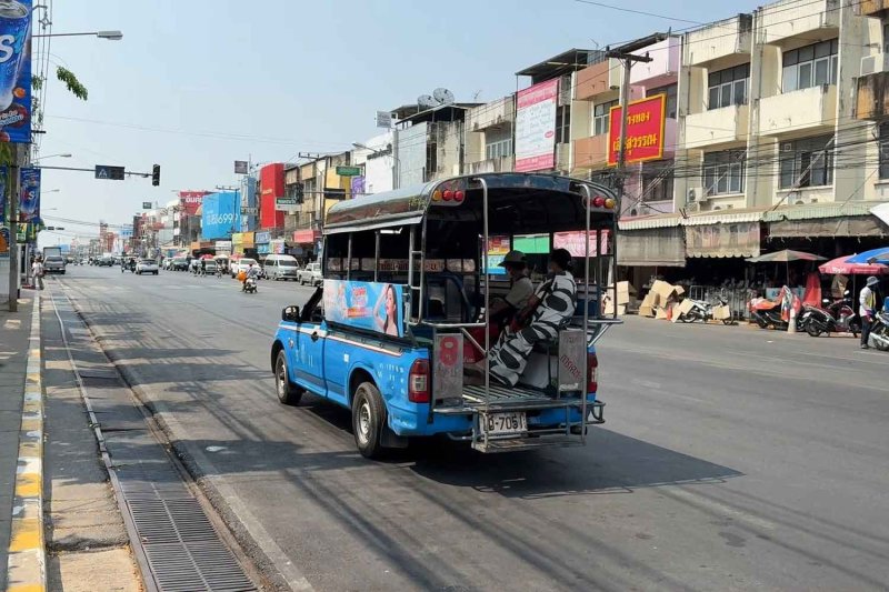 A 'Songthaew' baht bus in Khon Kaen. Chakkrapan Natanri