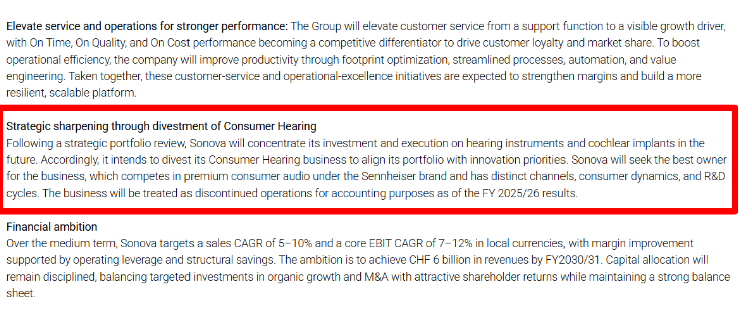 Photo: screenshot website sonova