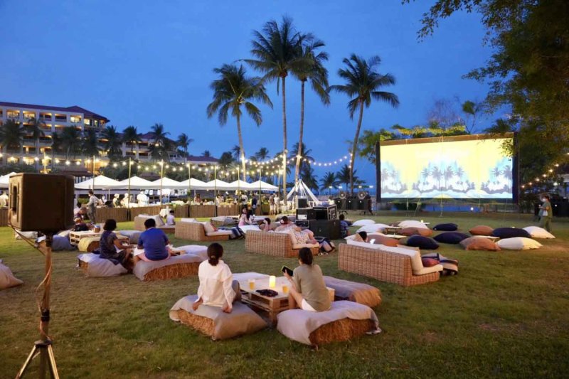 A movie screening for guests in Dusit Thani Hua Hin.