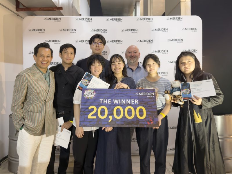 AOI students win Le Méridien Bangkok’s Rooftop Street Art Fight contest