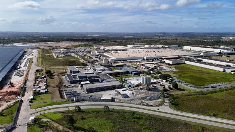 A drone view shows the BYD's electric vehicle factory at the Industrial Complex in Camacari, in the state of Bahia, Brazil, Oct 7, 2025. (Photo: Reuters)