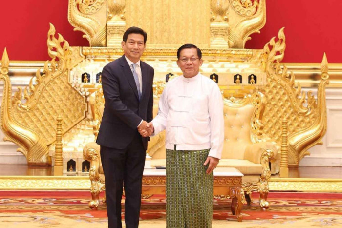 Parnpree backs new Myanmar president