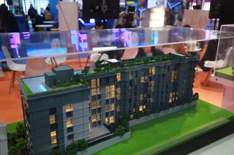 A condominium model is displayed at a house and condo fair in Bangkok in March, 2025. (Photo: Somchai Poomlard)
