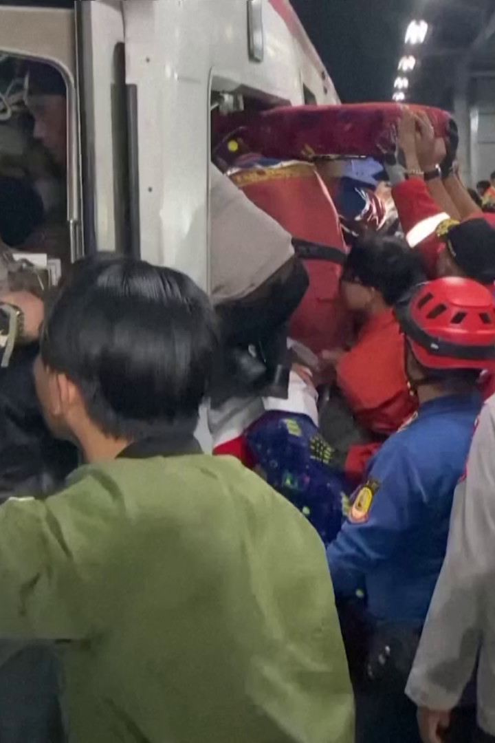 Passengers killed when trains collide in Indonesia