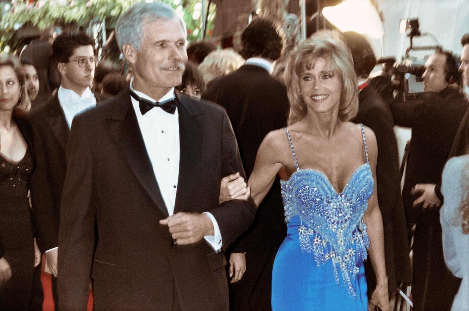 Ted Turner and actress Jane Fonda, his third wife, attend the Academy Awards in Los Angeles on March 26, 1990. (Photo: Alan Light via Wikimedia Commons)
